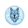Ice Wolf Head Fractured Frost Glowing Amber Eyes - Winter Grandeur Gift Spare Tire Cover - 4