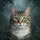 Curious Domestic Tabby Cat Emerald Green Eyes Portrait - Cat Lover Automotive Gift Spare Tire Cover - 6
