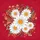 White Daisies Yellow Orange Crimson Teal Paisley Floral Swirls - Home Decor Gift Spare Tire Cover - 6