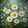 White Daisies Blue Forget-Me-Nots Garden - Home Decor Gift for Garden Lover Spare Tire Cover - 6