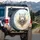 Majestic White Tiger Golden Leaves Feathers - Wildlife Lover Gift Spare Tire Cover - 3