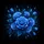 Electric Blue Roses Starlight Fantasy - Travel Gift for Fantasy Lover Spare Tire Cover - 6