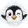 Winking Cartoon Penguin Face Snow Flurries - Wildlife Lover Gift for Penguin Lover Spare Tire Cover - 6