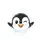 Winking Cartoon Penguin Face Snow Flurries - Wildlife Lover Gift for Penguin Lover Spare Tire Cover - 4