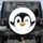 Winking Cartoon Penguin Face Snow Flurries - Wildlife Lover Gift for Penguin Lover Spare Tire Cover - 1
