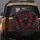 Deep Red Butterfly Roses Hearts - Home Decor Gift for Butterfly Lover Spare Tire Cover - 5