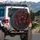 Deep Red Butterfly Roses Hearts - Home Decor Gift for Butterfly Lover Spare Tire Cover - 3