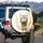 White Tiger Roaring Golden Glow Luxurious - Wildlife Lover Gift Spare Tire Cover - 3