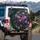 Purple Rose Garden Blossoms & Foliage - Home Decor Gift for Rose Lover Spare Tire Cover - 3