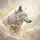 Majestic White Wolf Golden Filigree Ribbons Gold Flourishes - Wildlife Lover Gift for Wolf Lover Spare Tire Cover - 6