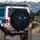 Intensely Glowing Blue Eyes Shadow Mask Dark Energy Aura - Dramatic Home Decor Gift Spare Tire Cover - 3
