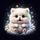 Cute Fluffy White Creature Big Eyed Pink Nosed Midnight Black - Pet Lover Gift Spare Tire Cover - 6
