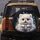 Cute Fluffy White Creature Big Eyed Pink Nosed Midnight Black - Pet Lover Gift Spare Tire Cover - 5