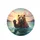 Grizzly Bear Waving Ocean Water Sunrise - Wildlife Lover Gift Spare Tire Cover - 4