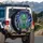 Green Alien Spacecraft - Cosmic Galaxy Sci-Fi Fan Gift Spare Tire Cover - 3