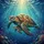 Sea Turtle Mosaic Underwater Ocean Light Rays - Ocean Lover Gift Spare Tire Cover - 6