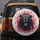 Powerful Black Bear Roaring Sharp Fangs Electric Blue Eyes - Wildlife Lover Adventure Gift Spare Tire Cover - 5