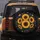 Dark Background Yellow Sunflowers Deep Navy Golden Foliage - Garden Lover Gift Spare Tire Cover - 5