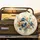 Blue White Peach Orange Floral Bouquet Swirling Brushstrokes - Home Decor Gift for Flower Lover Spare Tire Cover - 2