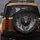 Mid-Stride Lion Orange Eyes Flowing Mane Jagged Rocks Smoke - Wildlife Lover Gift Spare Tire Cover - 5