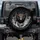 Mid-Stride Lion Orange Eyes Flowing Mane Jagged Rocks Smoke - Wildlife Lover Gift Spare Tire Cover - 1