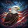 Bald Eagle American Flag Lightning Storm - Independence Day Gift for Veterans Spare Tire Cover - 6