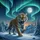 Siberian Tiger Aurora Full Moon Snow Mountains Evergreen Trees - Wildlife Lover Gift Spare Tire Cover - 6