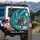 Siberian Tiger Aurora Full Moon Snow Mountains Evergreen Trees - Wildlife Lover Gift Spare Tire Cover - 3