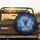 Iridescent Morpho Butterfly Pink Tropical Flowers Scrollwork - Wildlife Lover Gift Spare Tire Cover - 2