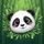 Panda Face Bamboo Leaves - Wildlife Lover Gift for Panda Fans Spare Tire Cover - 6