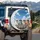 Confident Sunglass Cats Blue Sky Clouds - Outdoor Adventure Cat Lover Gift Spare Tire Cover - 3