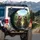 T-Rex Dinosaurs Pink Polka Dot Sunglasses Jungle Road - Adventure Fan Gift Spare Tire Cover - 3