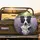 Black White Border Collie Dog Holding Lavender Flowers Field Trees - Dog Lover Gift Spare Tire Cover - 2