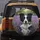 Black White Border Collie Dog Holding Lavender Flowers Field Trees - Dog Lover Gift Spare Tire Cover - 5