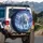 White Ice Crystal Tiger Alpine Peaks Vista - Wildlife Lover Gift Spare Tire Cover - 3