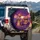 Five Orange Tabby Cats Road Trip Sunset Highway Ocean - Travel Essentials Cat Lover Gift Spare Tire Cover - 3