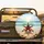 Starfish Seashells Golden Sand Ocean Waves Tropical Sky - Coastal Home Decor Gift Spare Tire Cover - 2