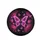 Fuchsia Butterfly Rose Peony Flowers Home Decor Gift for Butterfly Lovers Spare Tire Cover - 4