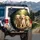 Fluffy Laughing Golden Retriever Puppies Green Forest - Dog Lover Gift Spare Tire Cover - 3