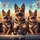Joyful German Shepherds Driving Desert Highway Adventure - Dog Lover Outdoor Travel Gift Spare Tire Cover - 6