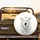 Majestic White Lion Flowing Mane Luminous Fur Ice Blue Eyes - Wildlife Lover Gift Spare Tire Cover - 2