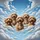 Five Golden Doodle Dogs with Cloud Sky View - Dog Lover Outdoor Vehicle Travel Gift Spare Tire Cover - 6