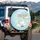 Silly Goose On The Loose White Goose Daisy Clouds - Wildlife Lover Gift Spare Tire Cover - 3