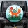 Orange Fox Japanese Text Red Sun Green Grass Bonsai - Fox Lover Travel Gift Spare Tire Cover - 1