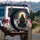 Meditating Grim Reaper Figure Skulls Red Roses Cosmic Sky - Home Decor Gift Spare Tire Cover - 3