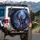 Purple Dragon Unfurled Wings Red Eyes Gnarled Trees Forest - Dragon Lover Home Decor Gift Spare Tire Cover - 3