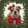 English Bulldog Puppy Red Bow Holly Wreath - Christmas Gift for Dog Lovers Spare Tire Cover - 6