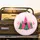 Hot Pink Christmas Trees Golden Stars Snowflakes - Christmas Holiday Gift Spare Tire Cover - 2