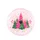Hot Pink Christmas Trees Golden Stars Snowflakes - Christmas Holiday Gift Spare Tire Cover - 4
