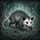 Grey Opossum Hissing Deep Forest Moonlit Branches - Wildlife Lover Gift Spare Tire Cover - 6